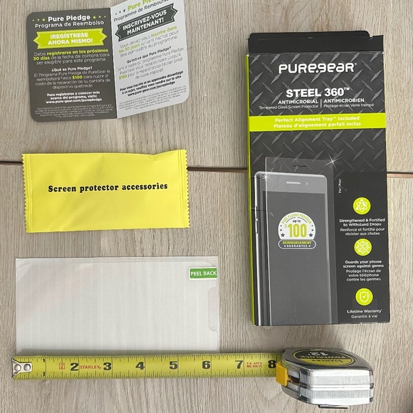 PureGear Steel 360 Tempered Glass Screen Protector for iPhone 14 Pro Max - Clear - Picture 5 of 5